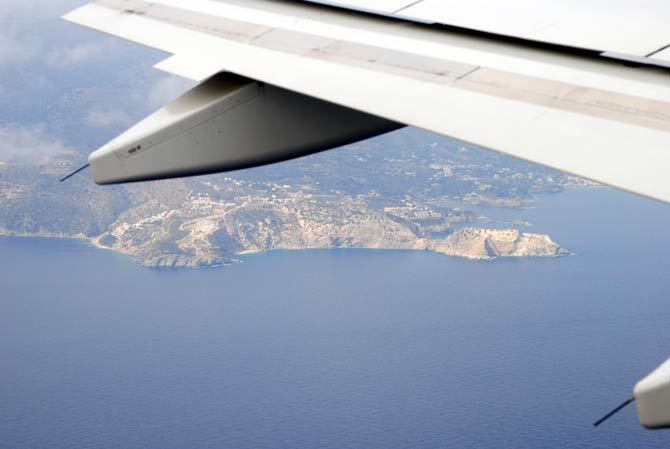 Anflug auf Kreta