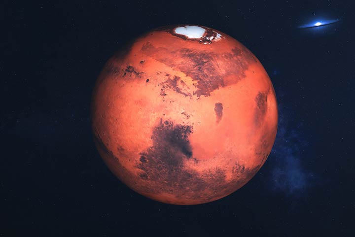 Erklärung für die grünen Flecken auf dem Mars