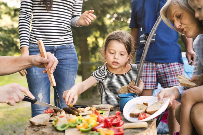 Essen beim Campingurlaub