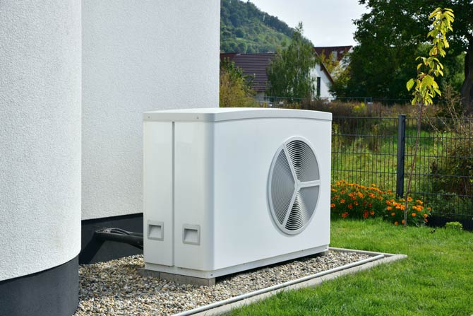 Exchange for a heat pump