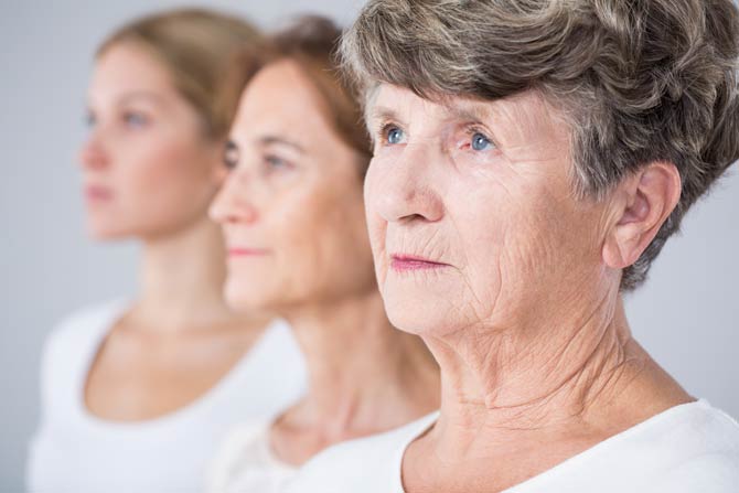 Haut regeneriert im höheren Alter nicht mehr so häufig