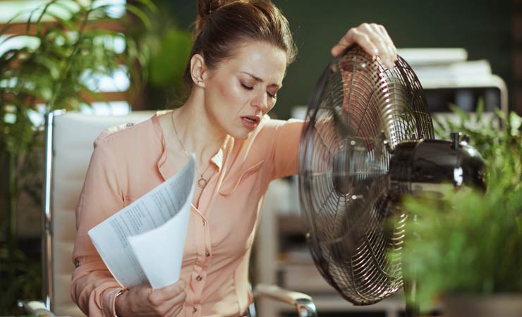 Hohe Temperaturen am Arbeitsplatz