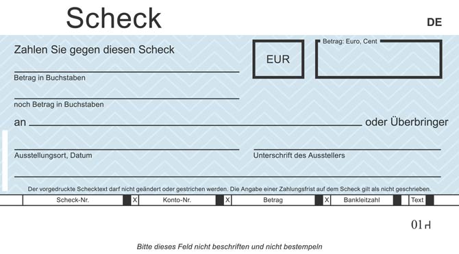 Papierscheck ist nicht mehr zeitgemäß