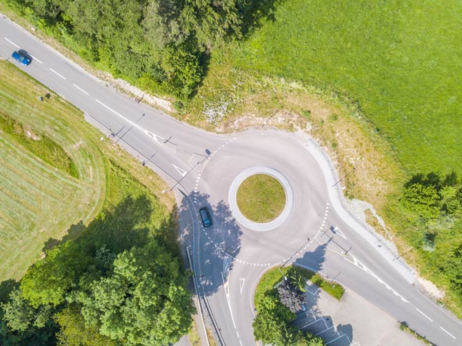 Regeln Kreisverkehr in der Schweiz