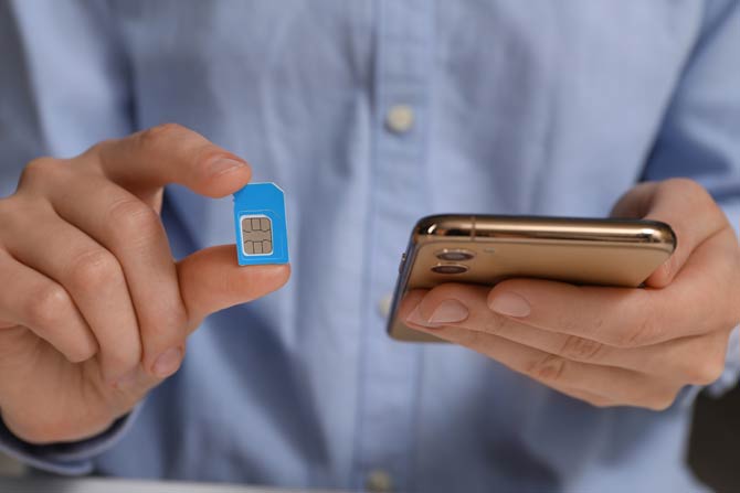 Sim-Karte mit Prepaid-Tarif
