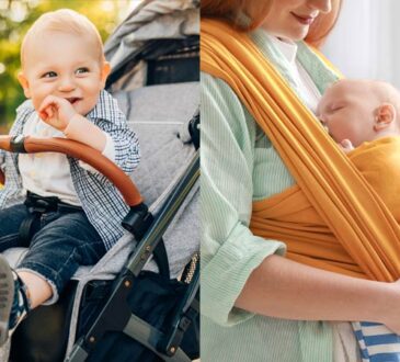 Trage oder Kinderwagen