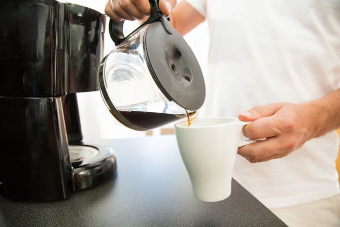 Preparation with the filter coffee machine
